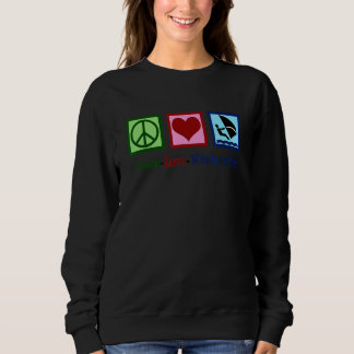 Moletom Paz e amor para surfar em windsurfer