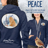 PEACE Chow Hoodie para trás e para frente