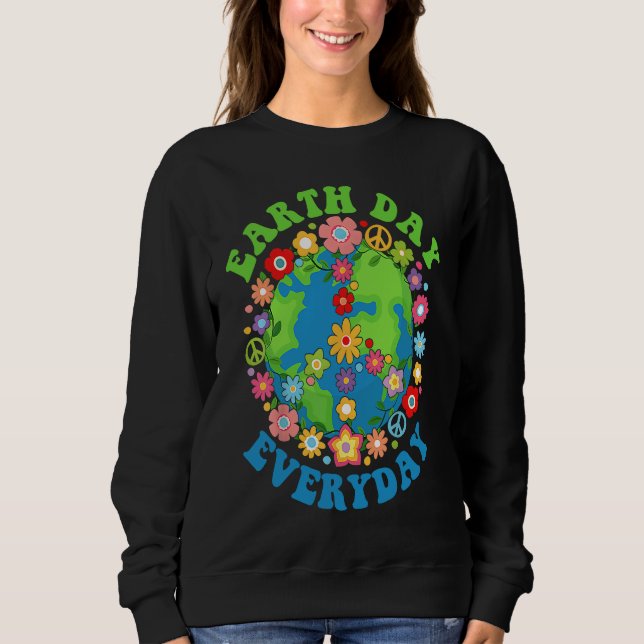 Moletom Peace Earth Day Everyday 60s 70s Hippie Retro Envi (Frente)