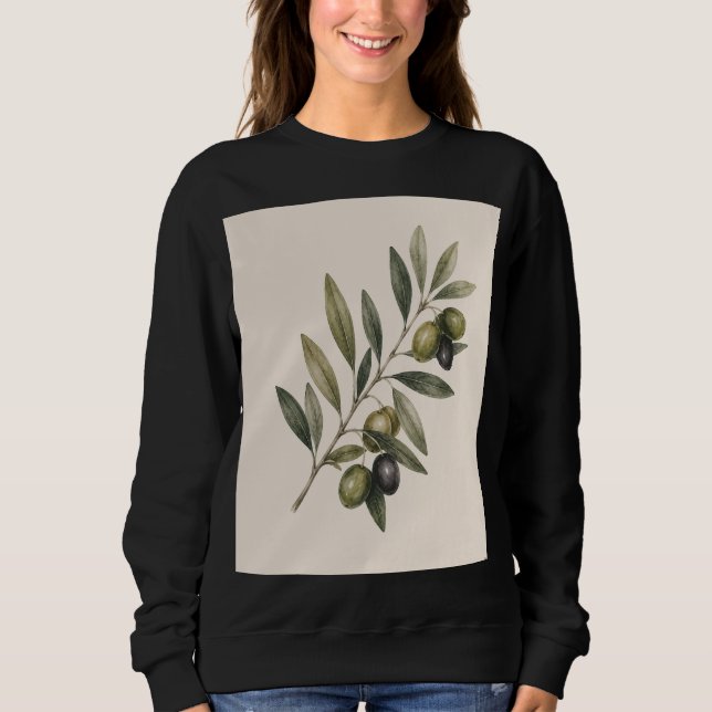 Moletom Peace Grows Here | Vintage Olive Branch Botanical  (Frente)