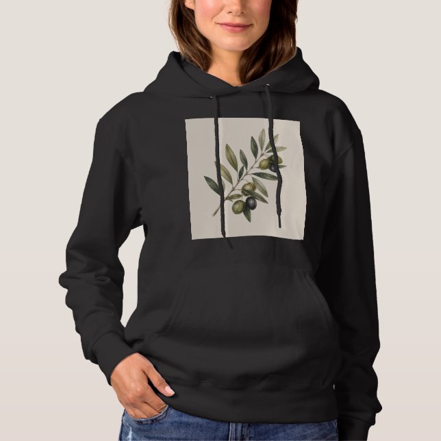 Moletom Peace Grows Here | Vintage Olive Branch Botanical  (Frente)