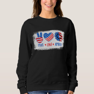 Moletom Peace Love America 4 De Julho Sunflower American
