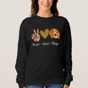 Moletom Peace Love Beagle - Puppy Owner Dog Lover Veterina
