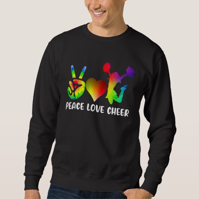 Moletom Peace Love Cheer Cheerleader (Frente)