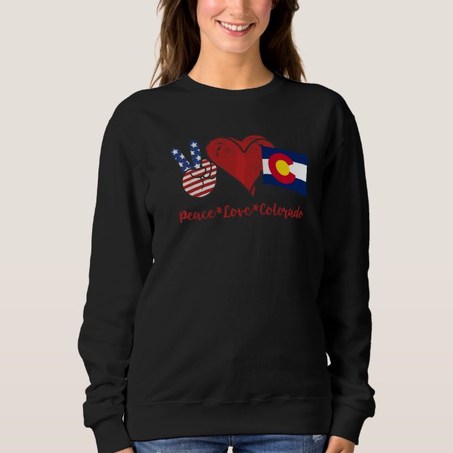 Moletom Peace Love Colorado (Frente)