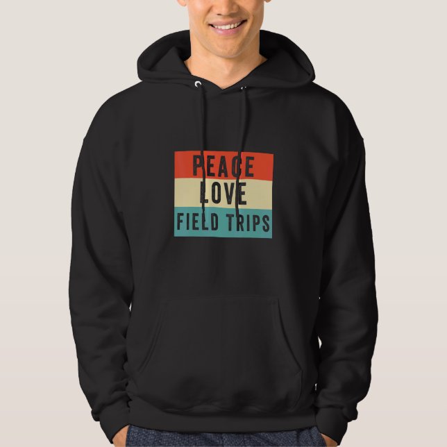 Moletom Peace Love Field Trips School Bus Field Vib (Frente)
