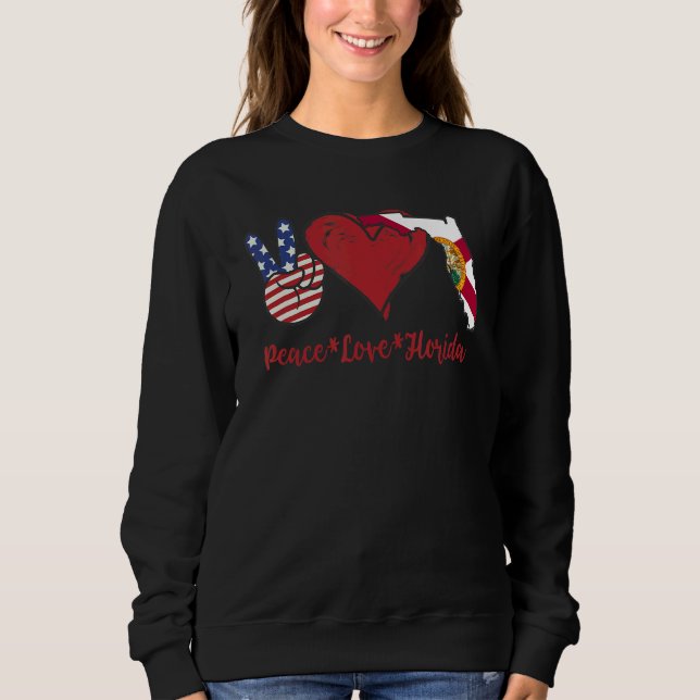 Moletom Peace Love Florida (Frente)