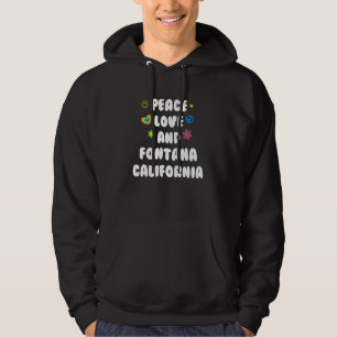 Moletom Peace Love Fontana California Patriotic Ca Patriot