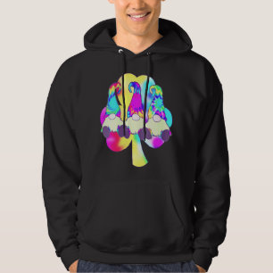 Moletom Peace Love Gnomo Rainbow Clover Hippie Gnomo Decor