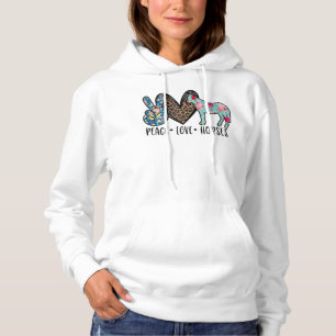 Moletom Peace Love Horses Engraçado Tee for Horse Lover T-