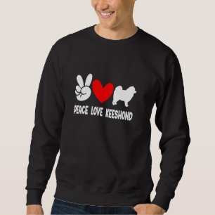 Moletom Peace Love Keeshond Funny Keeshond Dog Lover