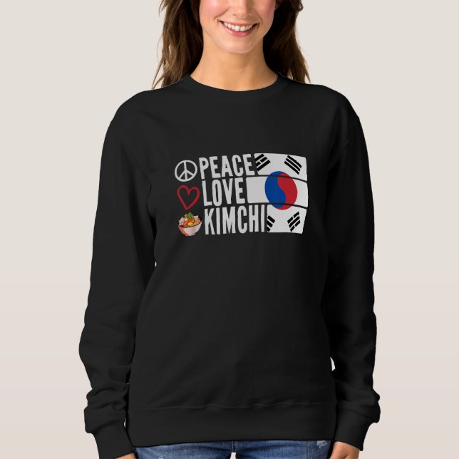 Moletom Peace Love Kimchi South Asian Comida Cuisine Corea (Frente)