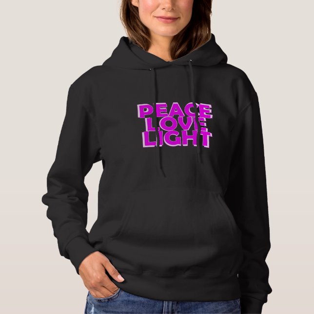 Moletom Peace Love Light Yoga Dizendo (Frente)