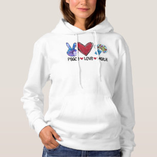 Moletom Peace Love Math Engraçado Professor