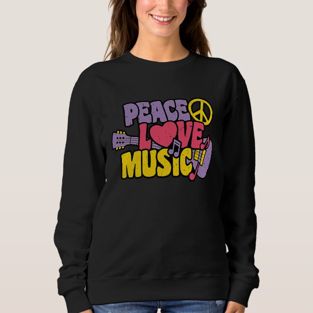 Moletom Peace Love Music (Frente)