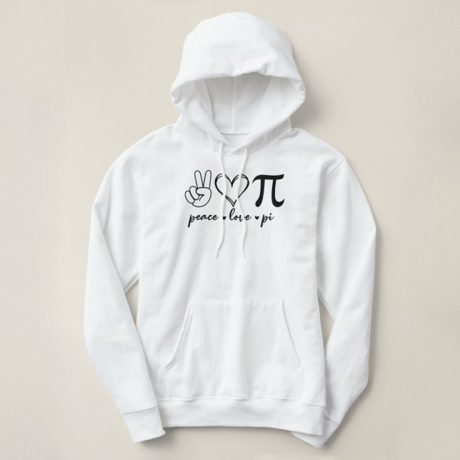 Moletom Peace Love Pi Math Love Pi Day Matemática Te Te (Frente do Design)