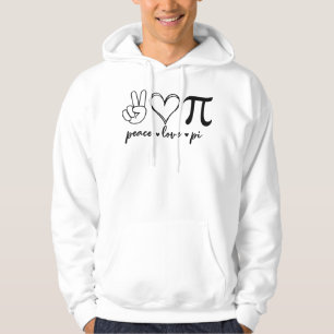 Moletom Peace Love Pi Math Love Pi Day Matemática Te Te