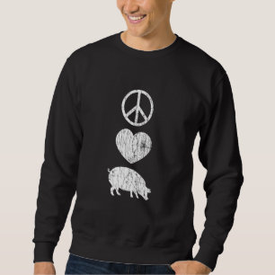Moletom Peace Love Pigs Guiné Owner Graphic