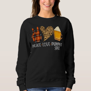 Moletom Peace Love Pumpkin Spice Roupa, Men Women Women