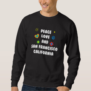 Moletom Peace Love San Francisco California Patriotic Ca P