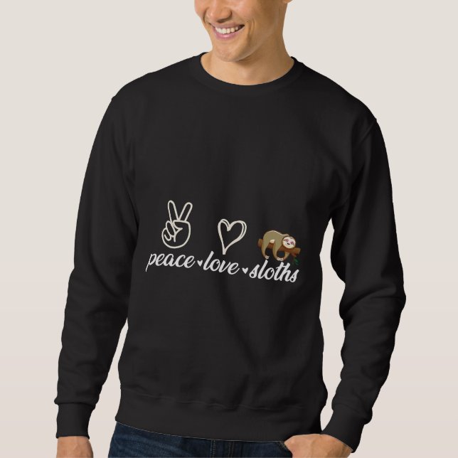 Moletom Peace Love Sloth (Frente)