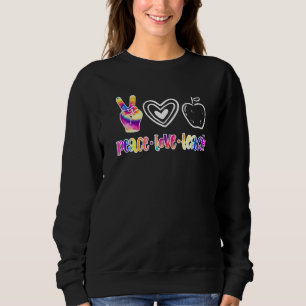 Moletom Peace Love Teach Tie Dye Hippie Educadores