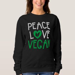 Moletom Peace Love Vegan Veggie Vegan