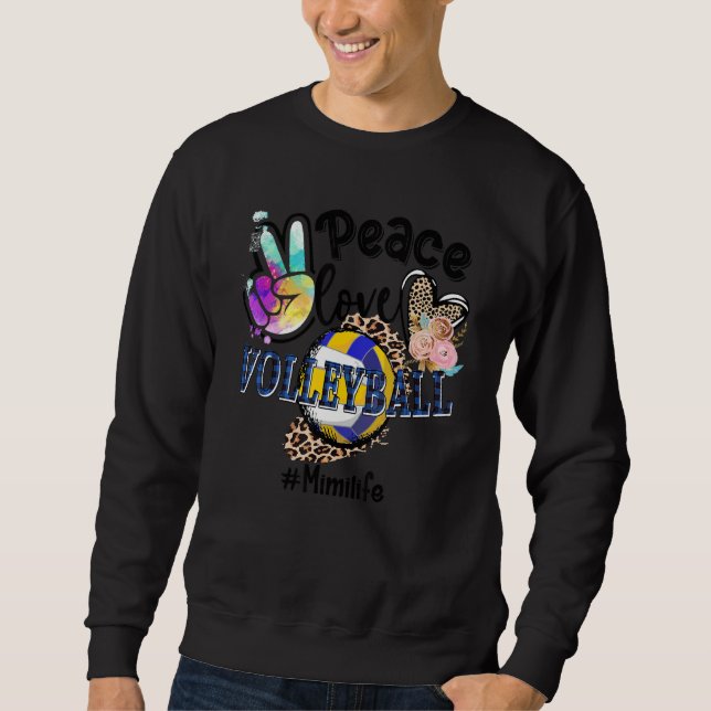 Moletom Peace Love Voleibol ModMãe Mãe Vovó L (Frente)