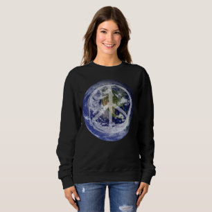 Moletom PEACE on Earth Space Peace Símbolo Anti-Guerra