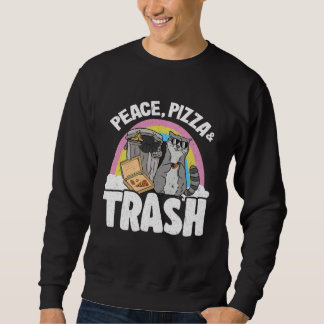 Moletom Peace, Pizza & Trash Can Rainbow Raccoon 3
