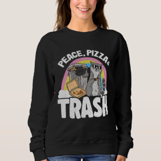 Moletom Peace, Pizza & Trash Can Rainbow Raccoon 3