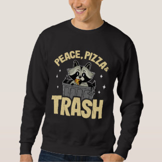 Moletom Peace, Pizza & Trash Raccoon