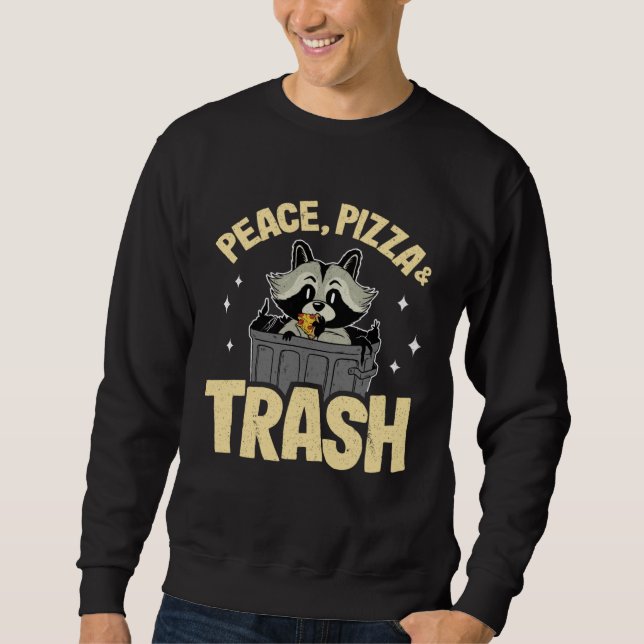 Moletom Peace, Pizza & Trash Raccoon (Frente)