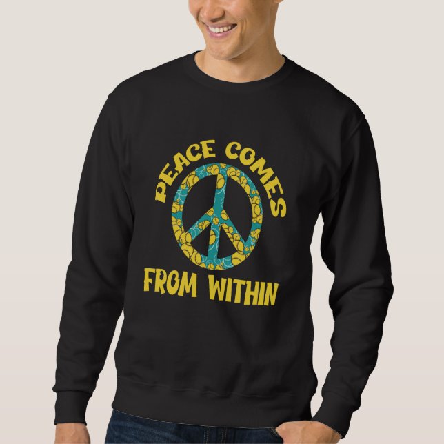 Moletom Peace sign Love Freedom Peace Hippie and Bliss (Frente)