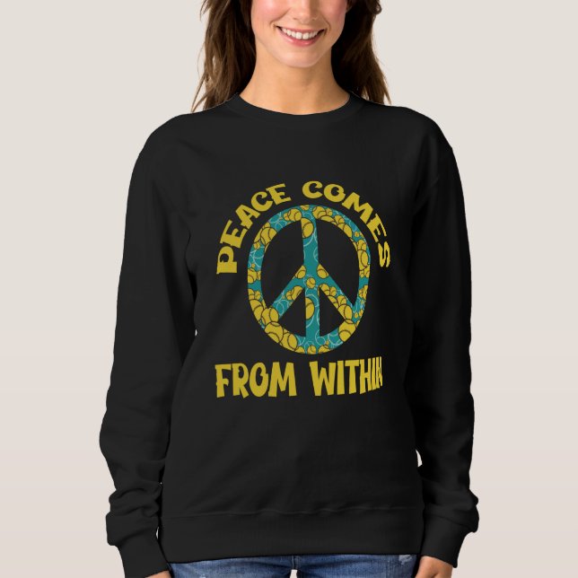Moletom Peace sign Love Freedom Peace Hippie and Bliss (Frente)