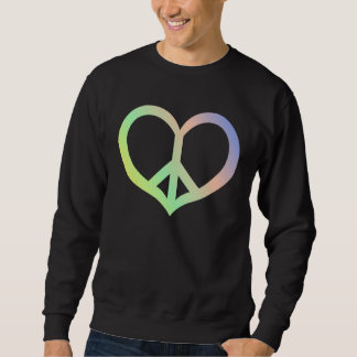 Moletom Peace Sign Symbol Heart Hippie 60s Freedom Retro W