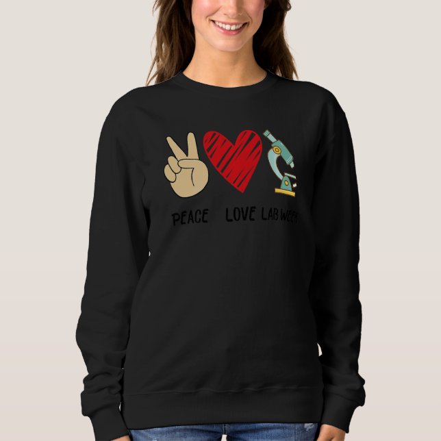 Moletom Peach Love Lab Week 2022 Laboratory Tech Technolog (Frente)