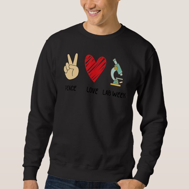 Moletom Peach Love Lab Week 2022 Laboratory Tech Technolog (Frente)