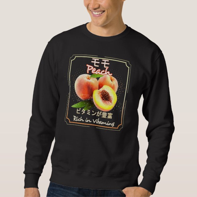 Moletom Peach Vegan Frutas E Produtos Hortícolas Saudáveis (Frente)