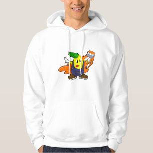 Moletom Pear como Pincel com Pincel de Tinta