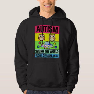 Moletom Peça do Quebra-Cabeça de Apoio ao Autismo, Coruja 