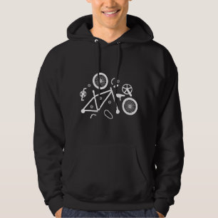 Moletom Peças de Bicicleta Anatomia de Bicicleta Ciclismo