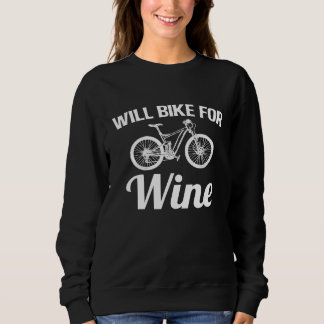 Moletom Pedalarei por Vinho Engraçado para Amantes de Bici
