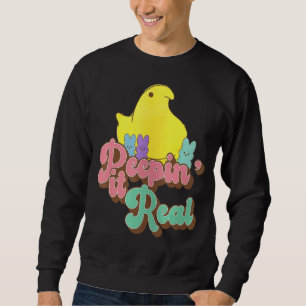 Moletom Peepin It Real Felz pascoa Bunny Egg Hunt 1