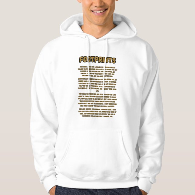Moletom Pegadas Na Oração Da Areia (Frente)