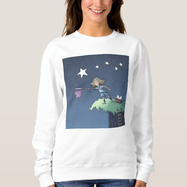 Moletom Pegar uma estrela em queda - Coletar desejos (Frente)