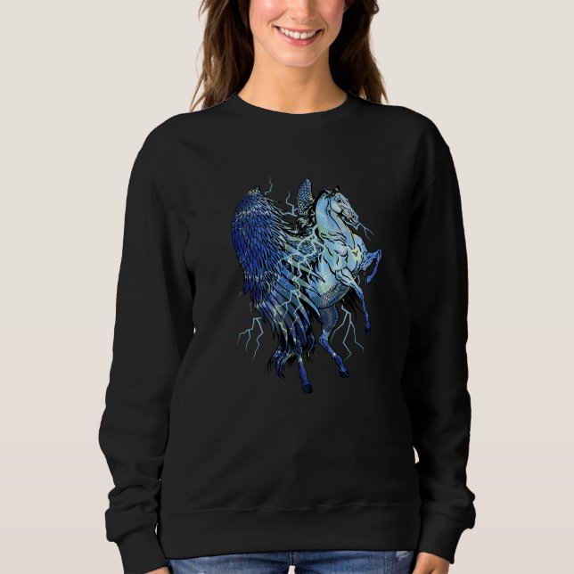 Moletom Pegasus Unicórnios Cavalos Relâmpago Pegasos Menin (Frente)
