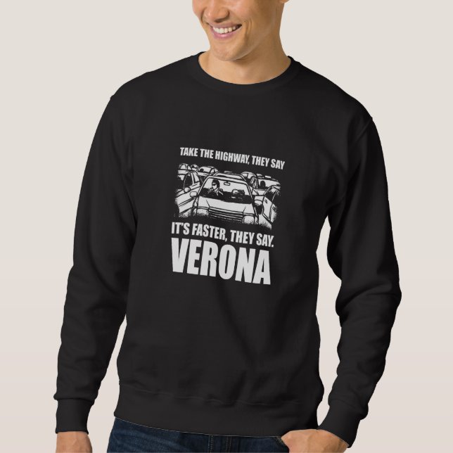 Moletom Pegue A Rodovia Verona Traffic Wisconsin Rush Hou (Frente)
