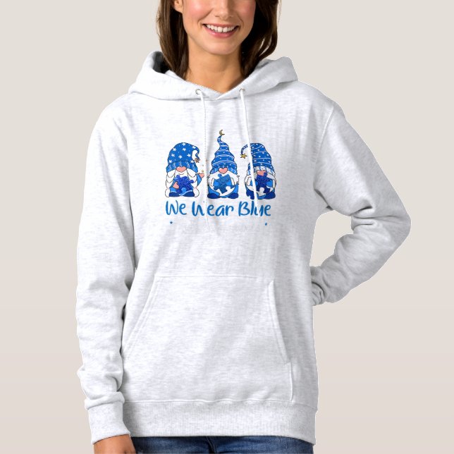 Moletom Pegue Este "Três Gnomos Segurando Quebra-cabeça Az (Frente)