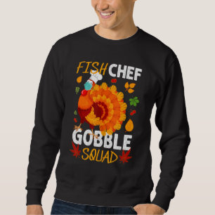 Moletom Peixe Chef Gobble Squad Turquia Máscara Mães de Aç